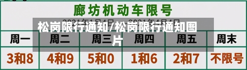 松岗限行通知/松岗限行通知图片
