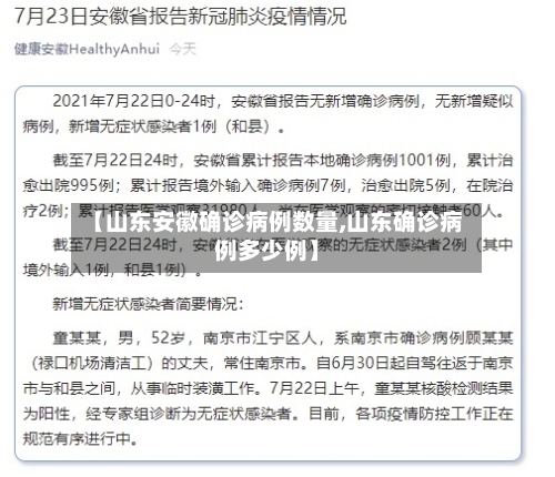 【山东安徽确诊病例数量,山东确诊病例多少例】-第2张图片