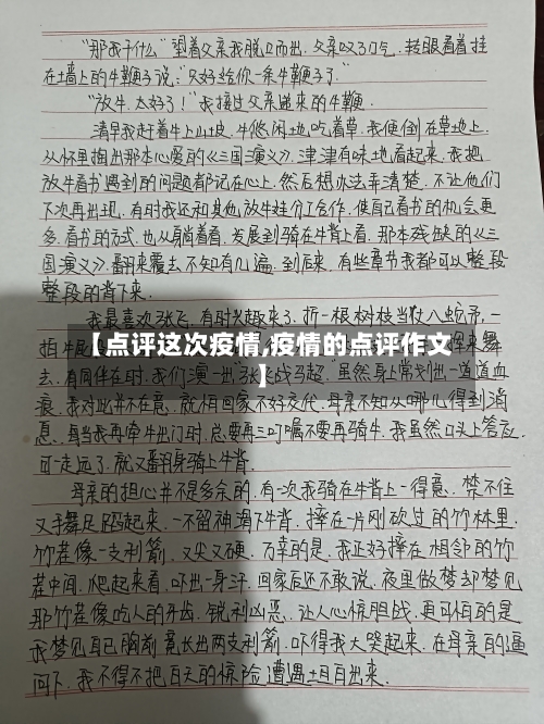 【点评这次疫情,疫情的点评作文】