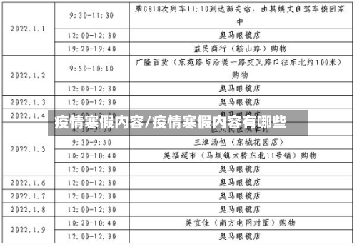 疫情寒假内容/疫情寒假内容有哪些-第2张图片