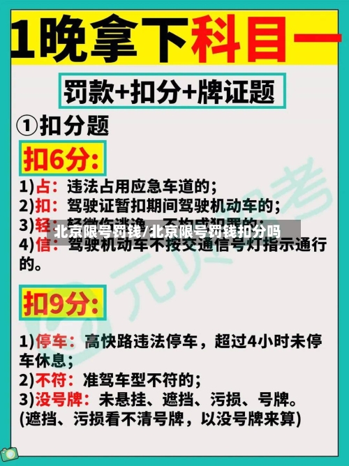 北京限号罚钱/北京限号罚钱扣分吗