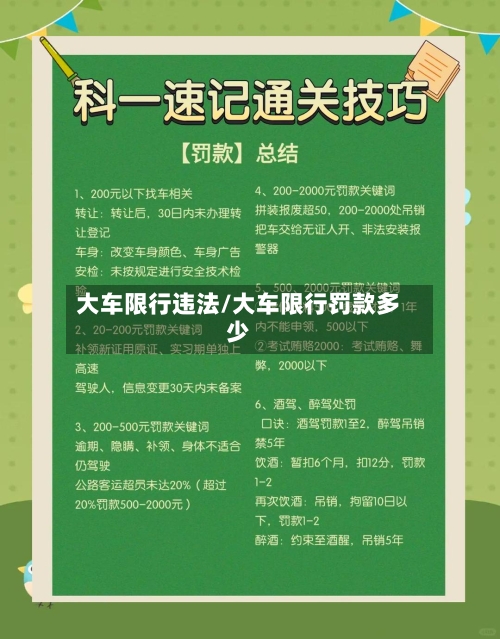 大车限行违法/大车限行罚款多少-第2张图片